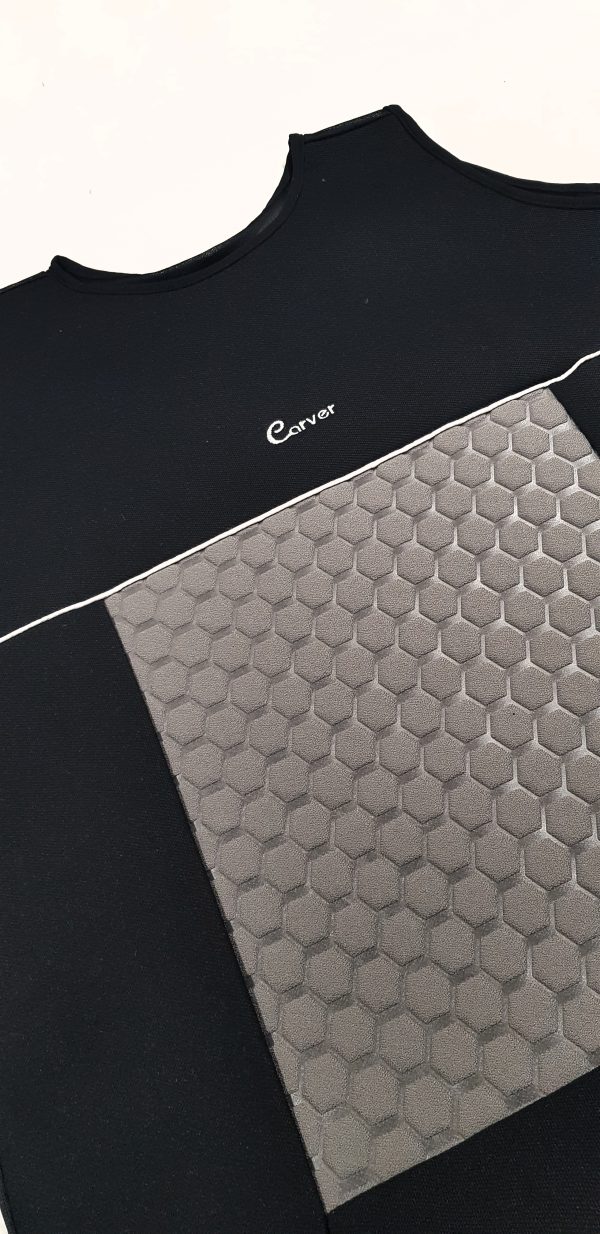 Carver trikó üléshuzat gyári kárpitszövet fekete/szürke honey - Image 2